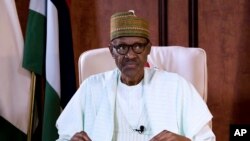 Le président nigérian Muhammadu Buhari à Abuja, Nigeria, 21 août , 2017. 