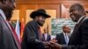 Shugaban kasar Sudan ta Kudu Salva Kiir, da shugaban adawar Riek Machar