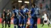 Les joueurs d'Al Ahly lors de leur victoire contre l'Espérance de Tunis, Egypte, le 17 août 2018.