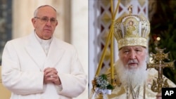 Le pape François et le patriarche orthodoxe russe Kirill