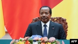 Le président camerounais Paul Biya à Pékin, Chine , le 22 mars 2018.
