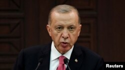 Rais wa Uturuki, Recep Tayyip Erdogan akiwa mjini Ankara