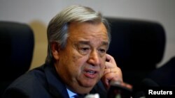 Le secrétaire général de l'ONU Antonio Guterres, 20 janvier 2017. 