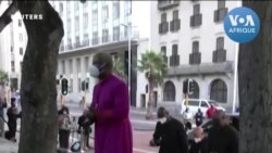 Arrivée de la dépouille de Desmond Tutu à la cathédrale Saint-Georges