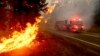 Un camion de pompiers à Shaver Lake dans le comté de Fresno, en Californie, le 7 septembre 2020.