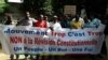 Les marcheurs bloqués à Bamako, le 8 juin 2017 (VOA/Kassim Traoré)