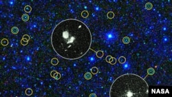 Des quasars repérés par le Wide-field Infrared Survey Explorer de l'Agence spatiale américaine (Photo NASA)