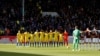 'Yan wasan Burnley sanye da riga launin rawaya