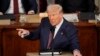 Rais wa Marekani Donald Trump wakati akihutubia kikao cha pamoja cha Bunge kwenye jengo la Capitol mjini Washington Jumanne usiku.