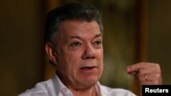 Le président Juan Manuel Santos, Prix Nobel de la Paix 2016, à Bogota en Colombie, le 5 septembre 2016. (Reuters/ John Vizcaino)