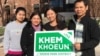 Khemarey Khoeun is pictured with her family during the election campaign. (Courtesy of Khoeun)