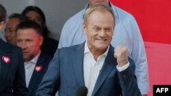 Головний лидер польської опозиції Дональд Туск звернувся до виборців 15 жовтня після оприлюднення перших результатів екзит-полів 
