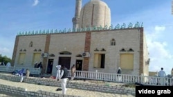 La mosquée attquée en Egypte, 24 novembre 2017.