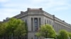 FILE - The Department of Justice in Washington, D.C., on April 16, 2019. The department announced on Feb. 7, 2024, that a Chinese-born U.S. researcher has been arrested on charges of stealing trade secrets involving defense technology.