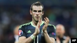 Gareth Bale lors de la demi-finale de l'Euro 2016 entre le Pays de Galle et le Portugal, France, le 6 juillet 2016