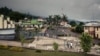 Une vue du monument du Cinquantenaire de l'Indépendance et de la Réunification à Buea, dans la région du sud-ouest du Cameroun, le 27 avril 2018.