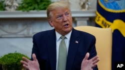 美國總統特朗普在白宮會見愛爾蘭總理瓦拉德卡。 （2020年3月12日）