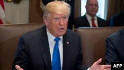 Le président américain Donald Trump lors d'une réunion à la Maison Blanche à Washington, DC, 20 janvier 2018.