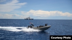 美軍領導的2013年東南亞合作訓練(SEACAT)海上聯演在南中國海操演（ 2013年9月7日，美國軍方照片）
