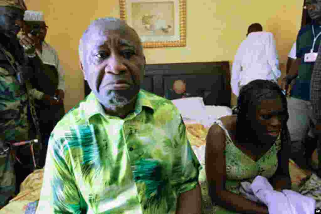 Laurent Gbagbo, le jour où été arrêté.