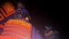 This handout picture released by the Colombian Navy shows a migrant being rescued by Navy soldiers near San Andres island, Colombia on July 8, 2024.