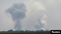 克里米亞半島位於邁斯科耶(Mayskoye)鎮的一座彈藥庫8月16日發生爆炸。