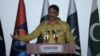 FILE - Pakistan's army spokesman Major General Asif Ghafoor speaks during a press conference in Rawalpindi on April 17, 2017.