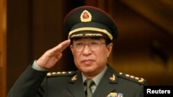 2009年10月當時擔任中國軍委副主席的徐才厚訪問華盛頓五角大樓（資料照片）