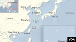 有爭議的尖閣列島/釣魚島的地圖