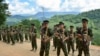 កូនទាហាន​កងទ័ព​ឯករាជ្យ​ Kachin ប្រមូល​ផ្តុំ​គ្នា​ធ្វើ​ការ​ហ្វឹកហាត់នៅ​ទីស្នាក់ការកណ្តាល KIA ក្នុង​ទីក្រុង​ Laiza ប្រទេស​មីយ៉ាន់ម៉ាកាលពីខែ​តុលា។