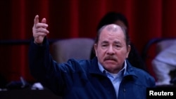 FILE - Nicaragua's President Daniel Ortega in Cuba.