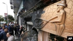 La discothèque après l'attaque au Caire, le 4 décembre 2015. (AP Photo/Amr Nabil)